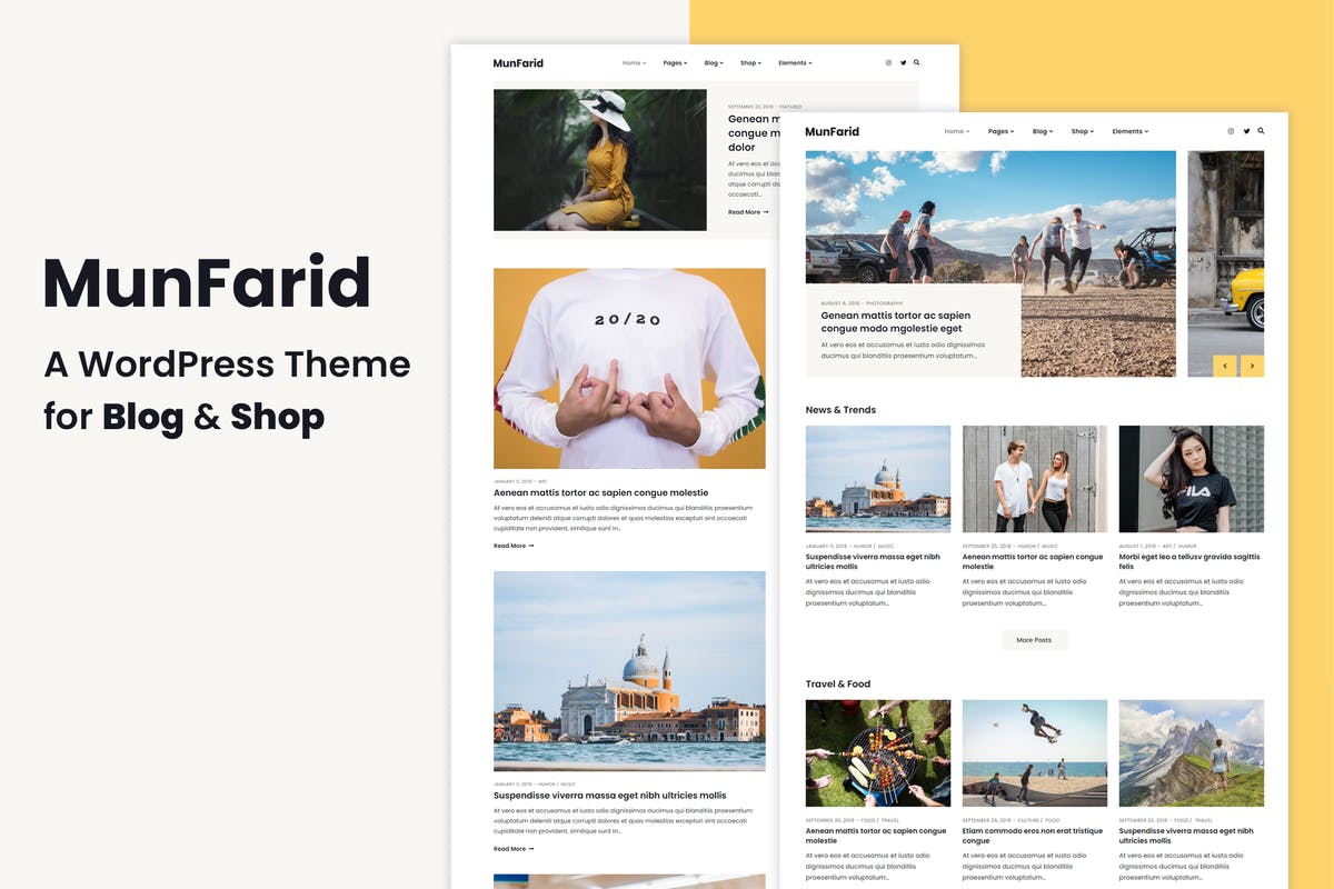 Munfarid - A WordPress Theme For Blog & Shop