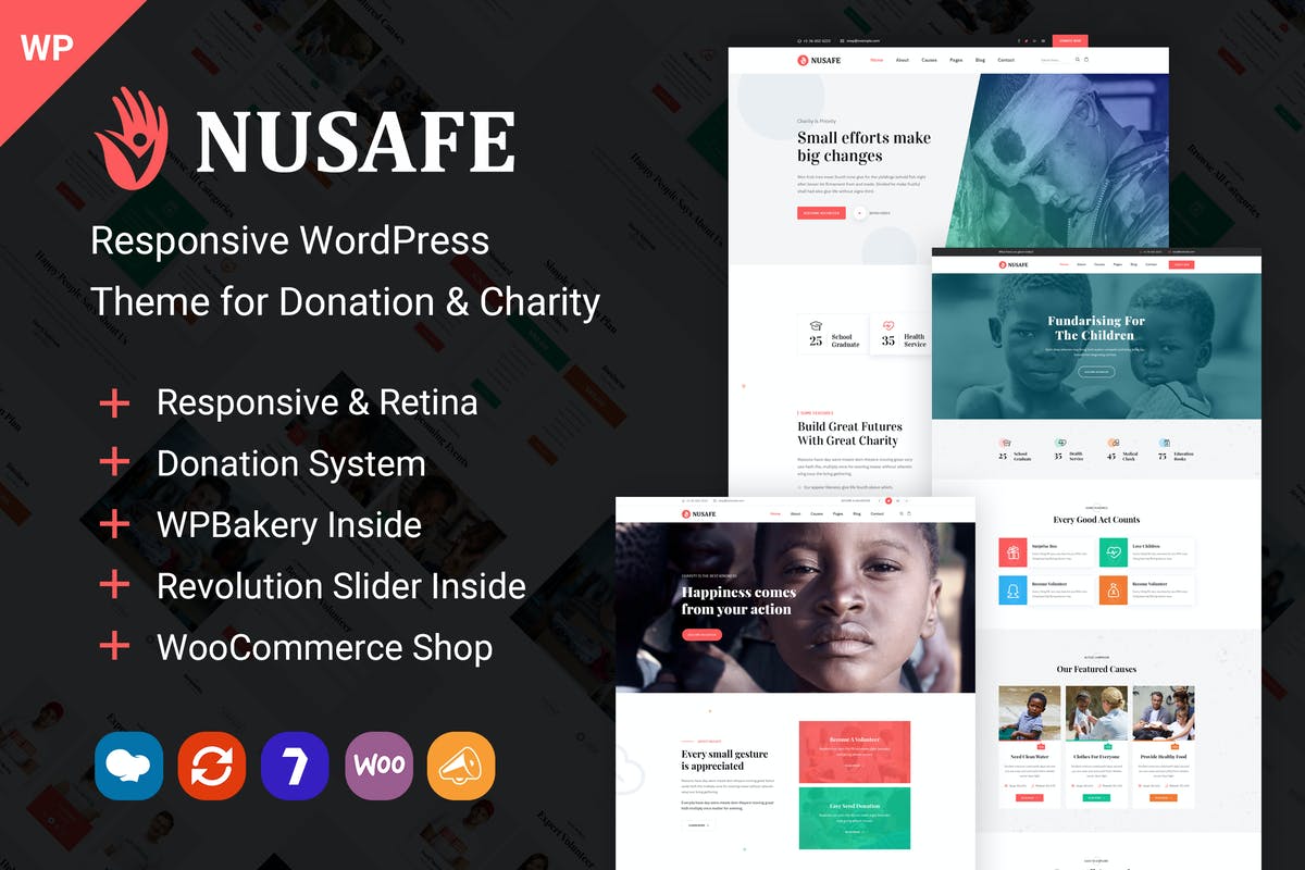 Nusafe | WordPress Theme for Donation &amp; Charity