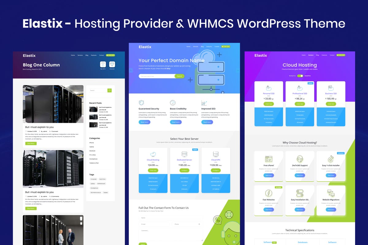 Elastix - Hosting Provider & WHMCS WordPress