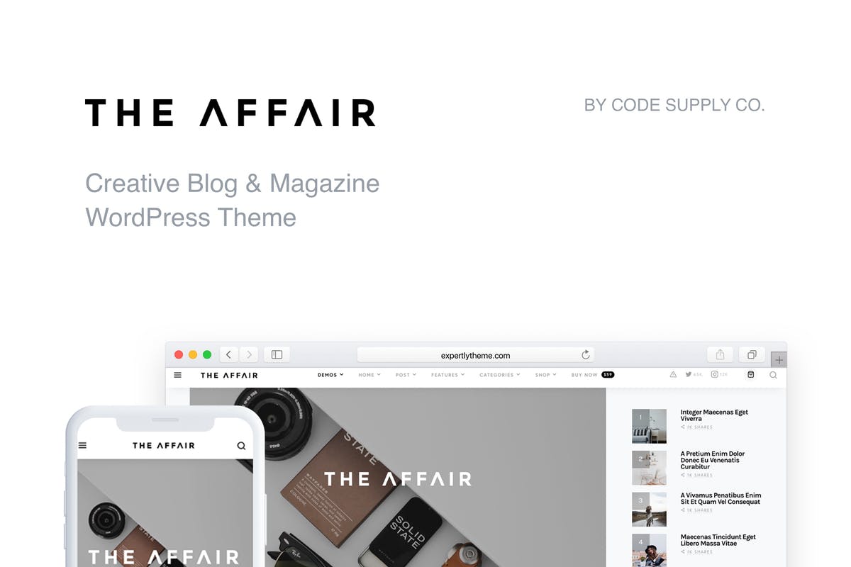 The Affair - WordPress Theme for Personal Blogs