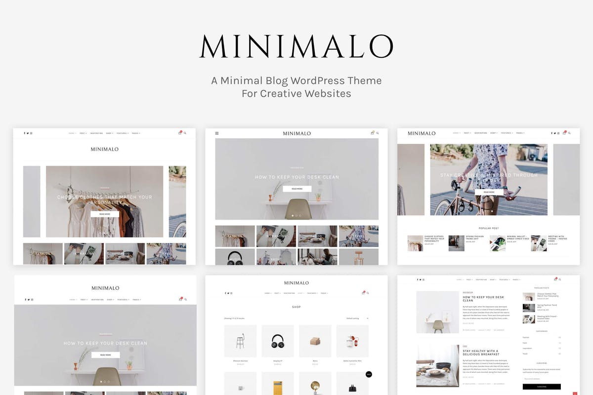 Minimalo - A Minimal Blog WordPress Theme