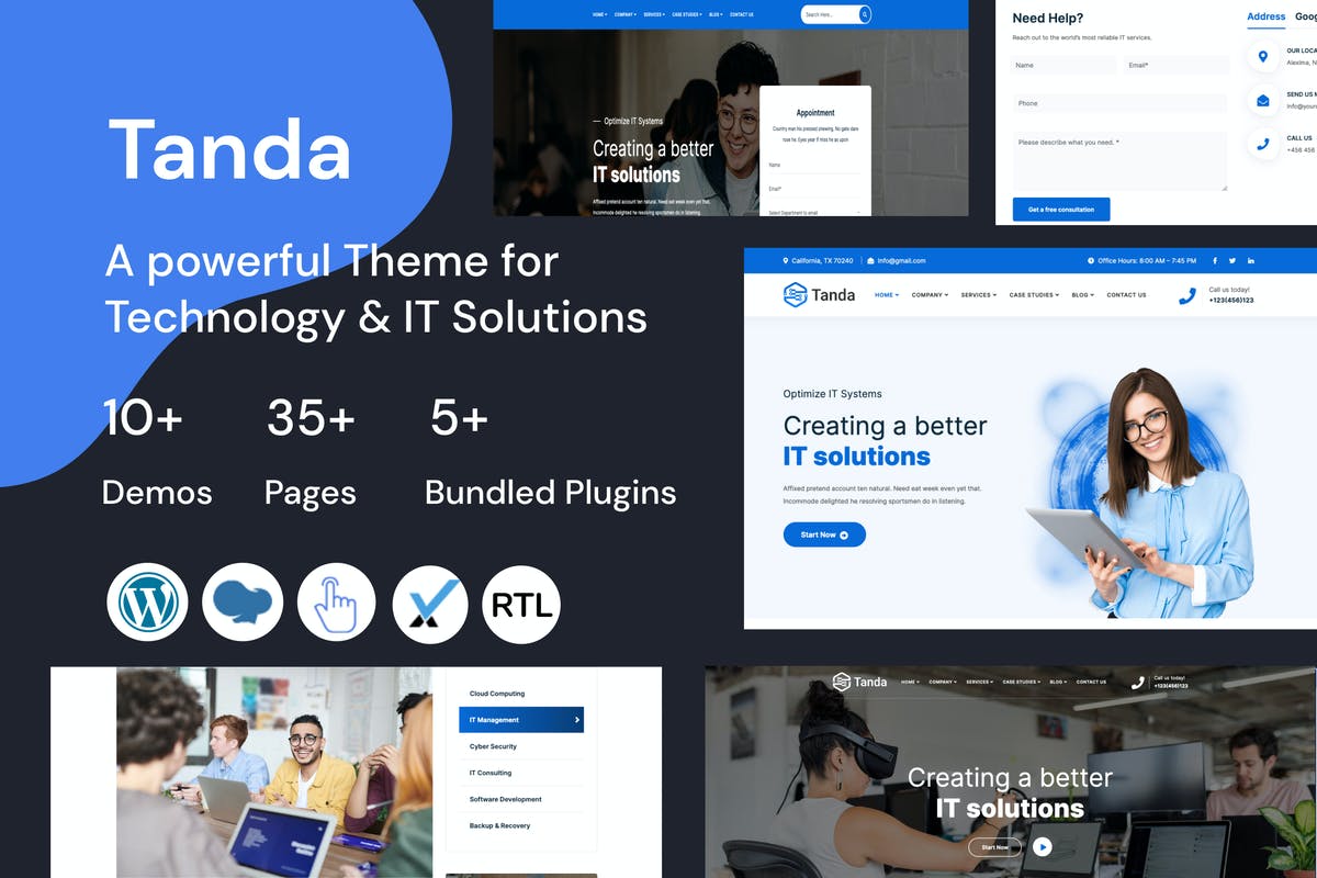 Tanda - Technology & IT Solutions WordPress Theme
