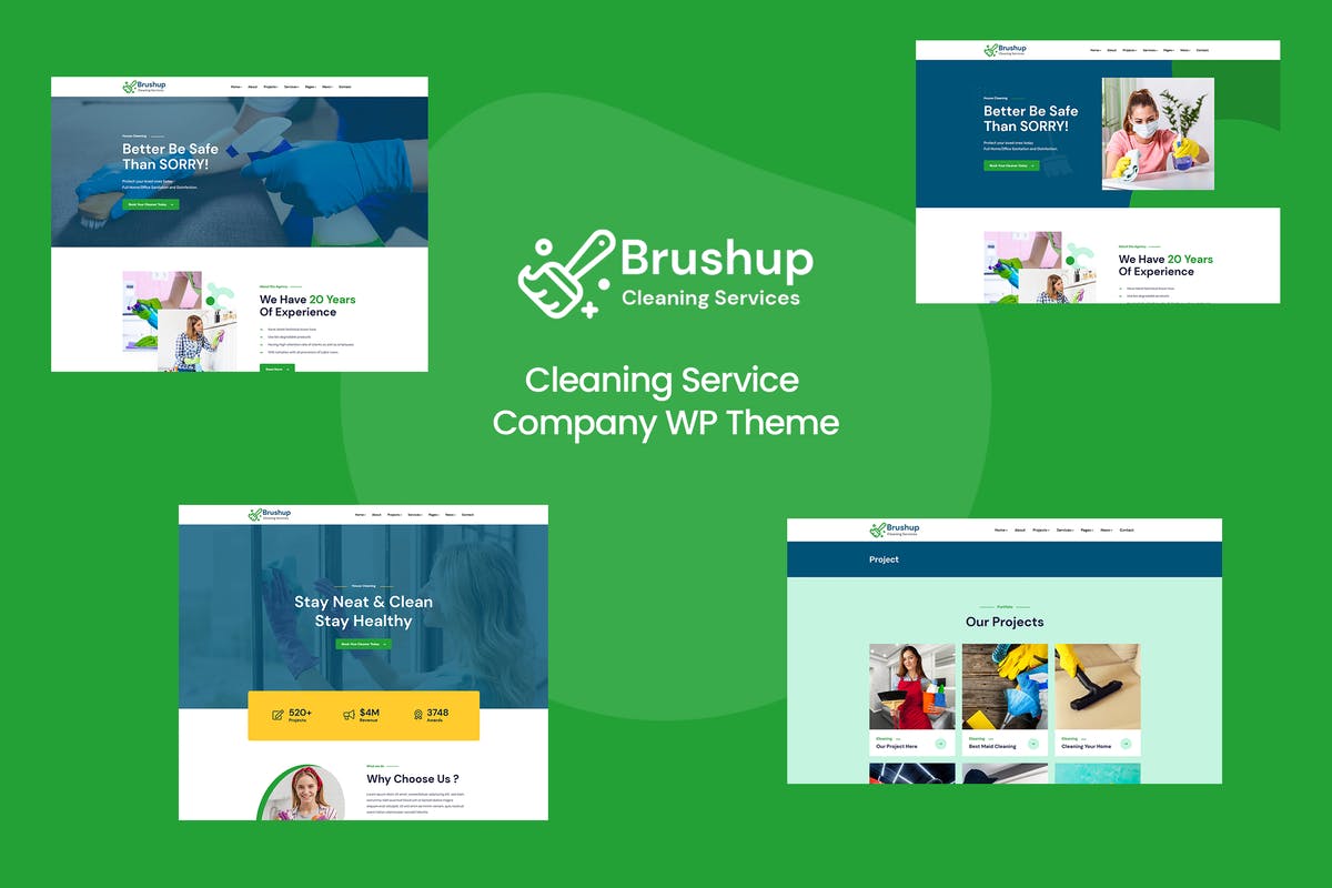 Brushup - Cleaning Service Company WordPress