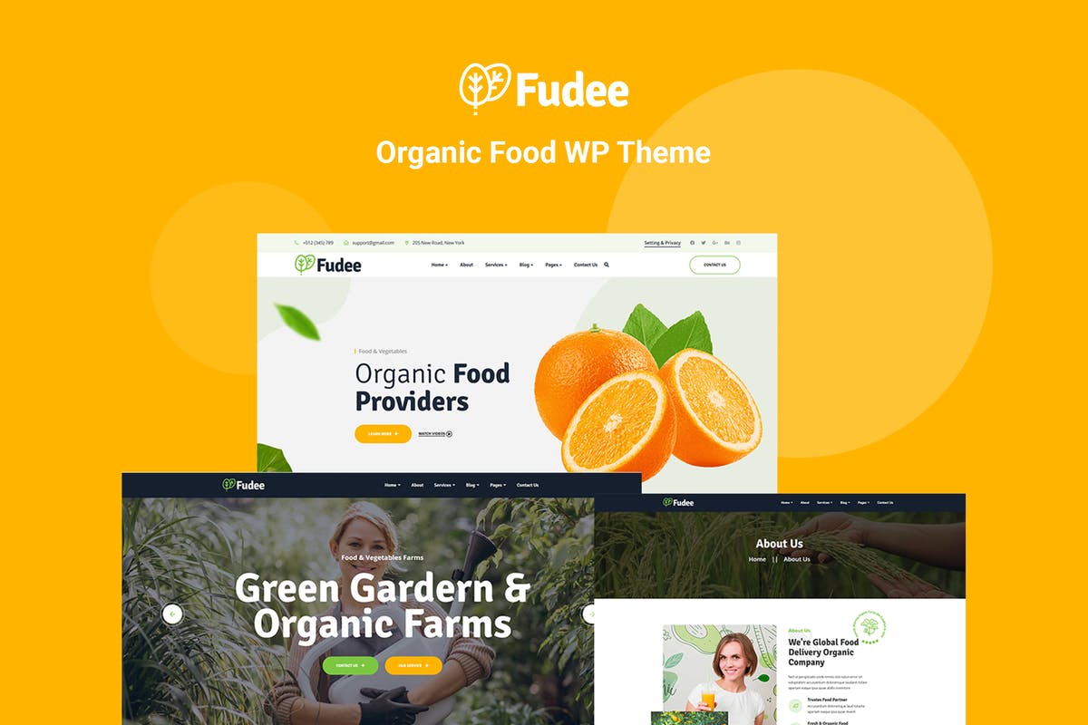 Fudee - Organic Food Elementor WordPress Theme