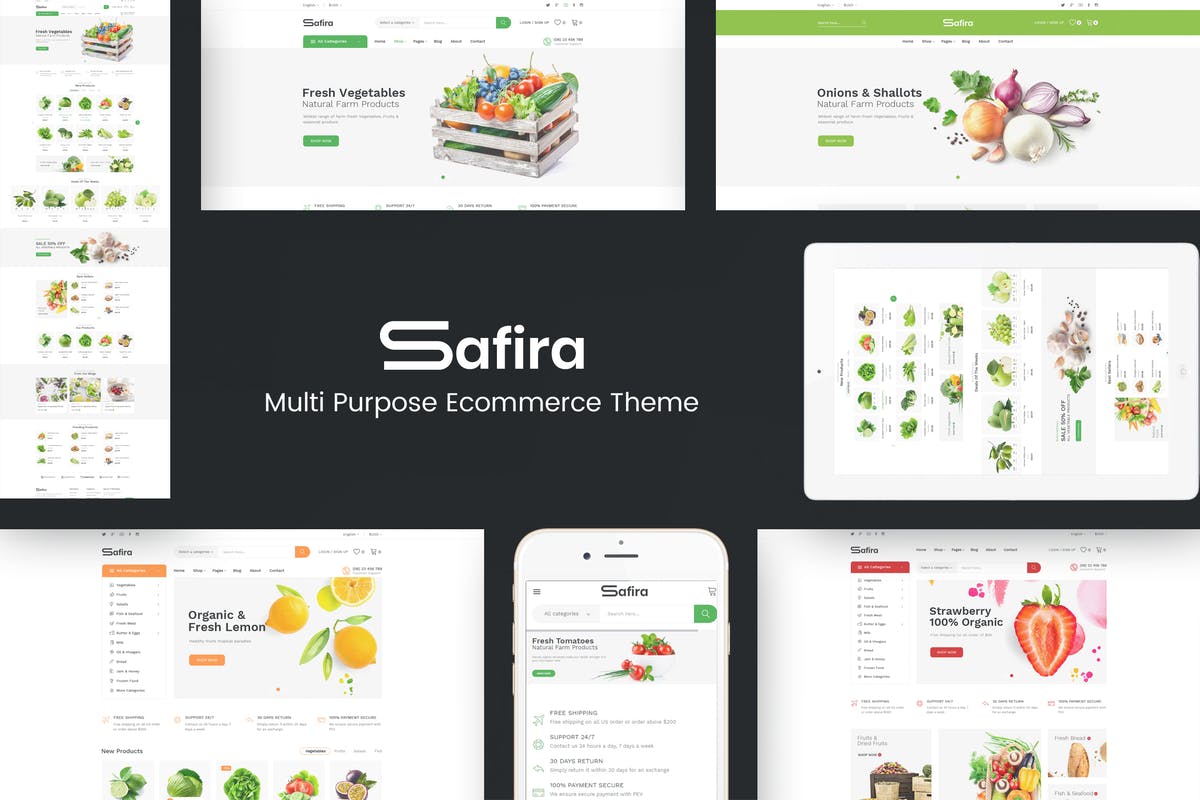 Safira - Food & Organic WordPress Theme