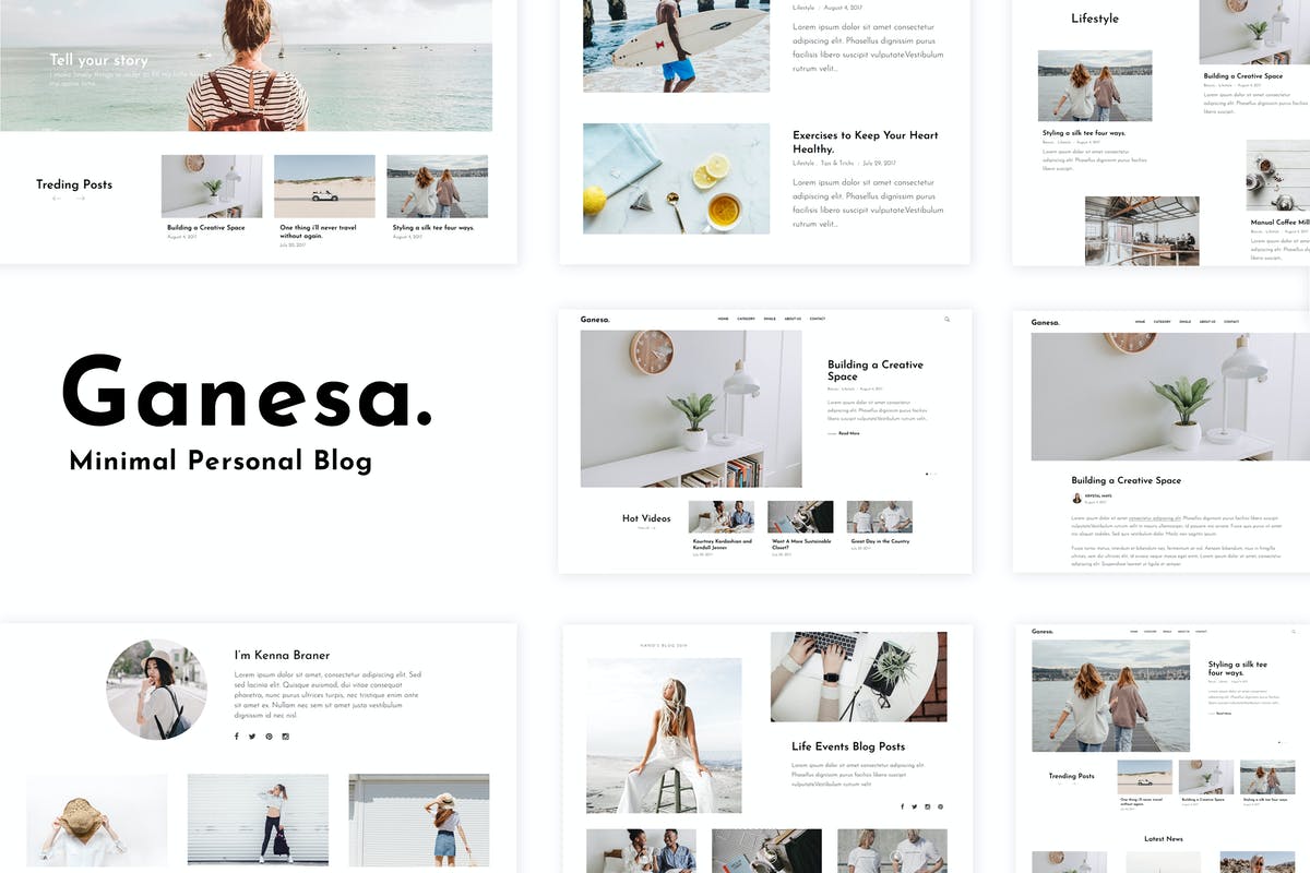 Ganesa - Minimal WordPress Personal Blog Theme