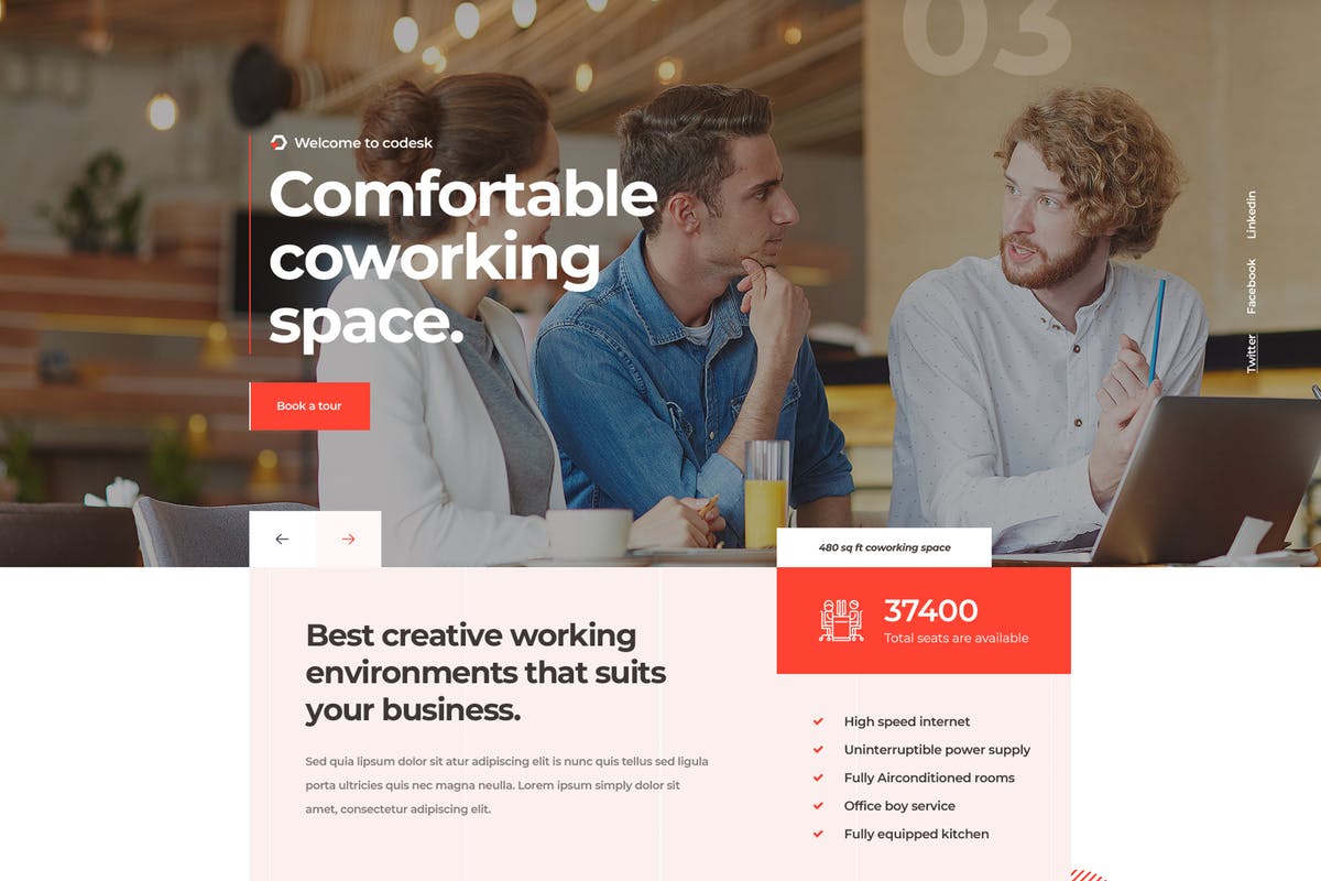 Codesk - Creative Office Space WordPress Theme