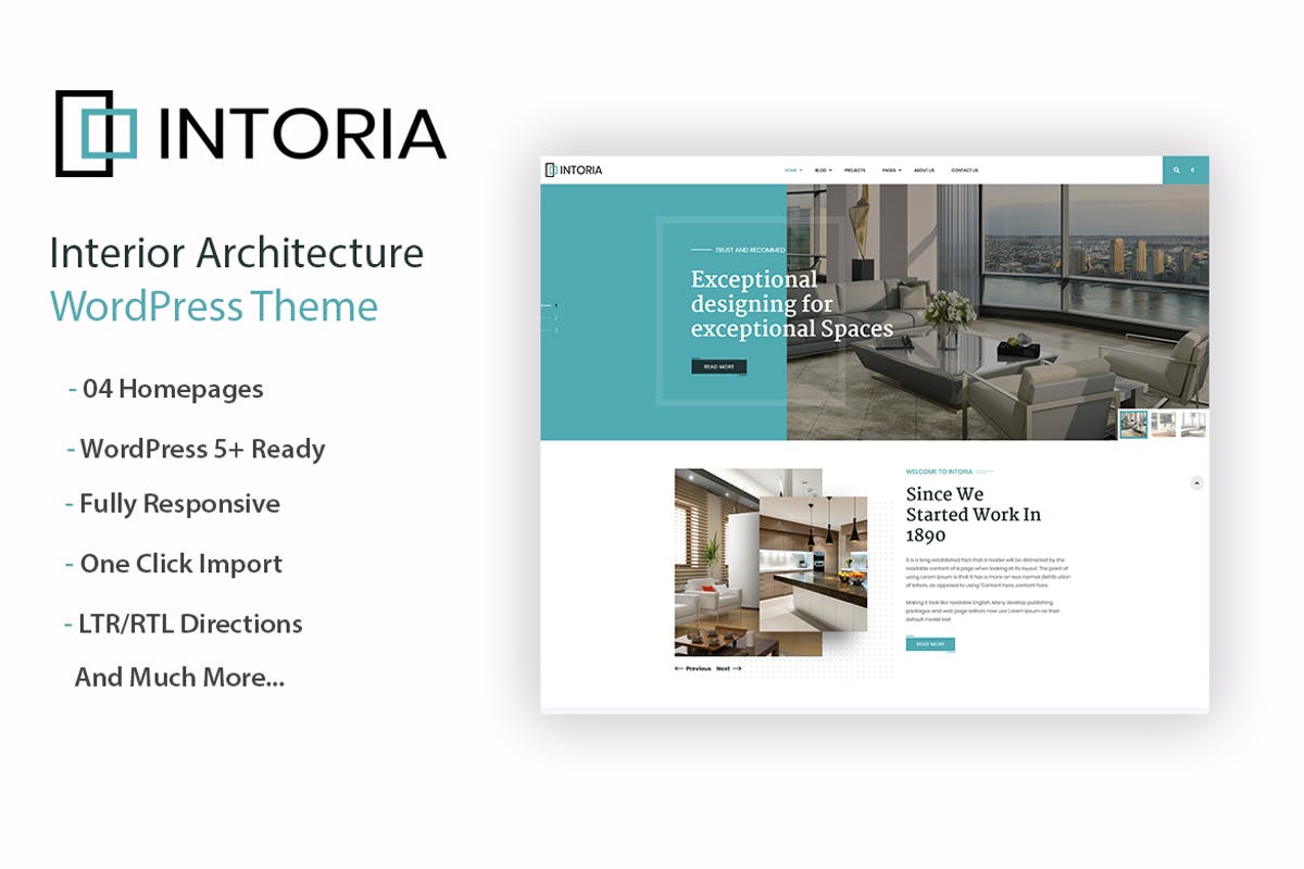 Intoriza - Interior Architecture WordPress Theme