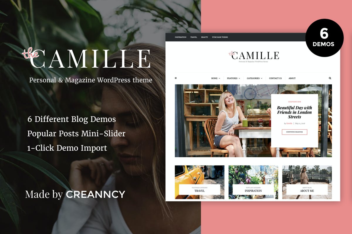 Camille - Personal & Magazine WordPress Blog Theme