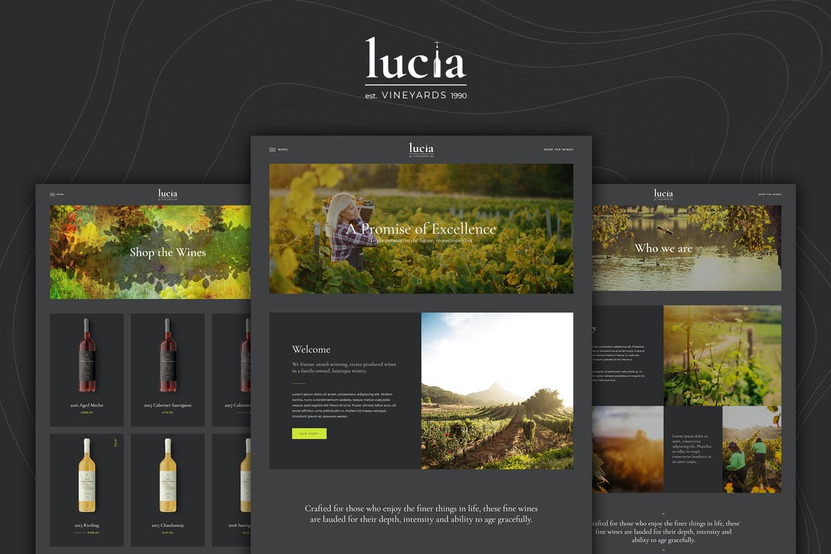 Lucia - Wine Free Download WordPress Theme