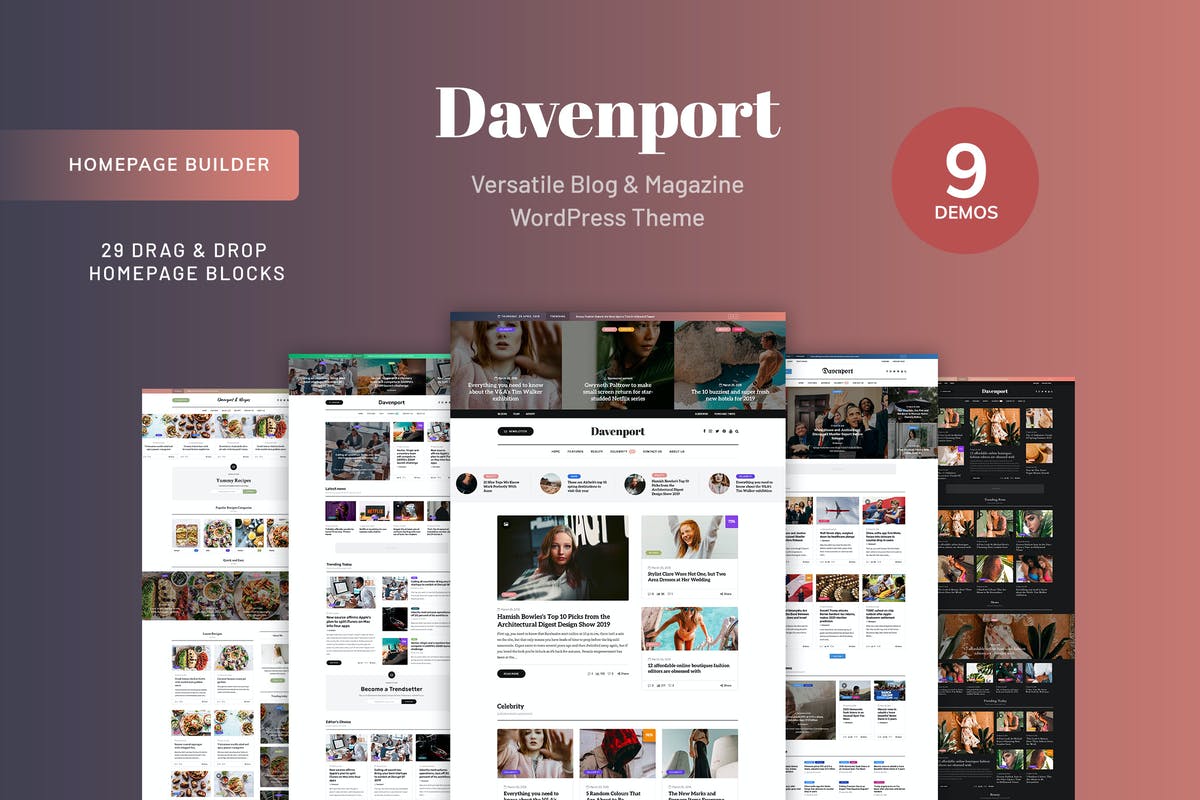Davenport - Blog and Magazine WordPress theme