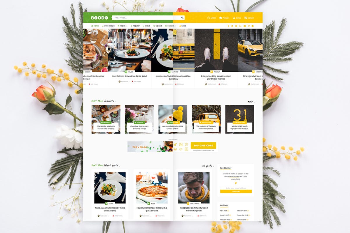 Boodo WP - Food and Magazine Shop WordPress Theme