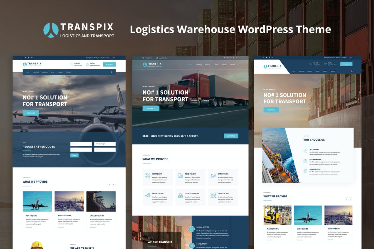 Transpix - Logistics Warehouse WordPress Theme