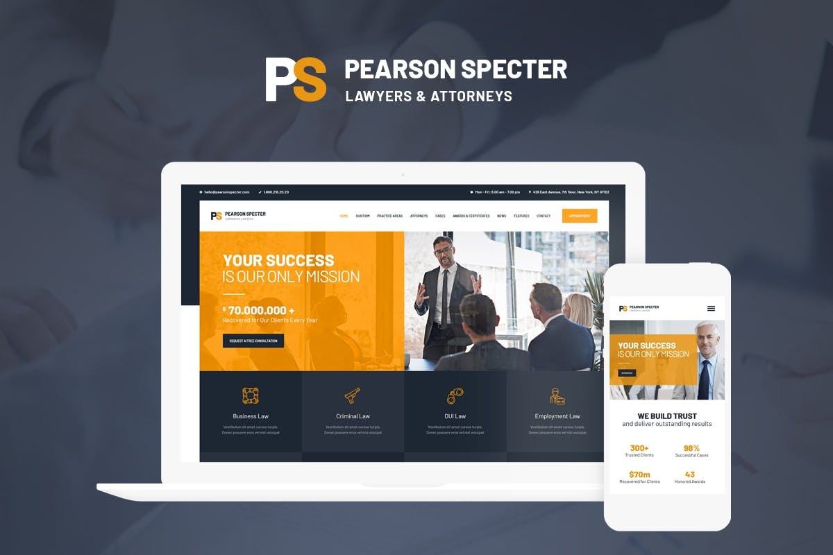 Pearson Specter-Free Download WordPress Theme