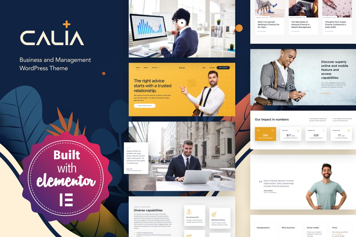 Calia - Business and Management WordPress Theme