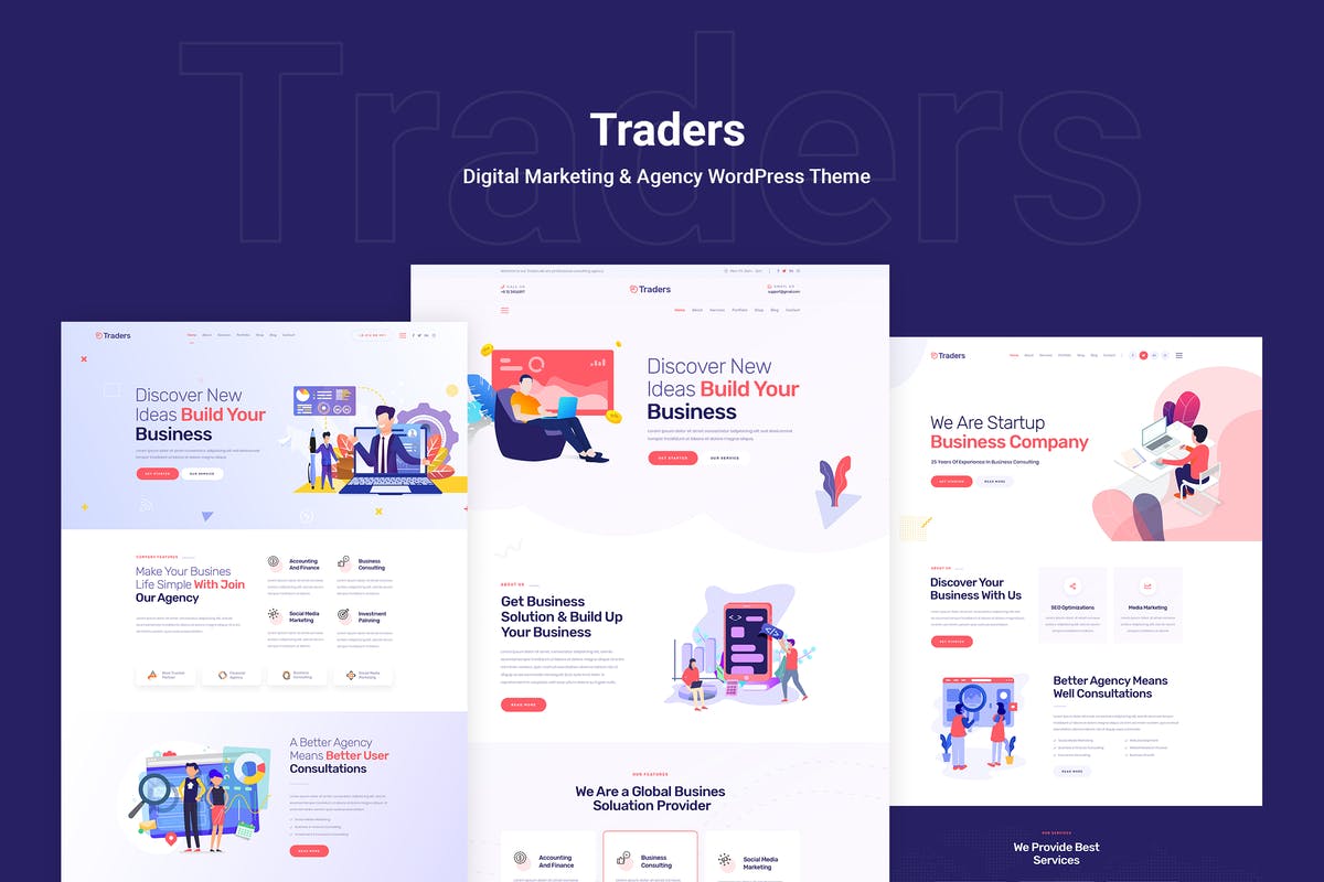 Traders - Digital Marketing & Agency WordPress