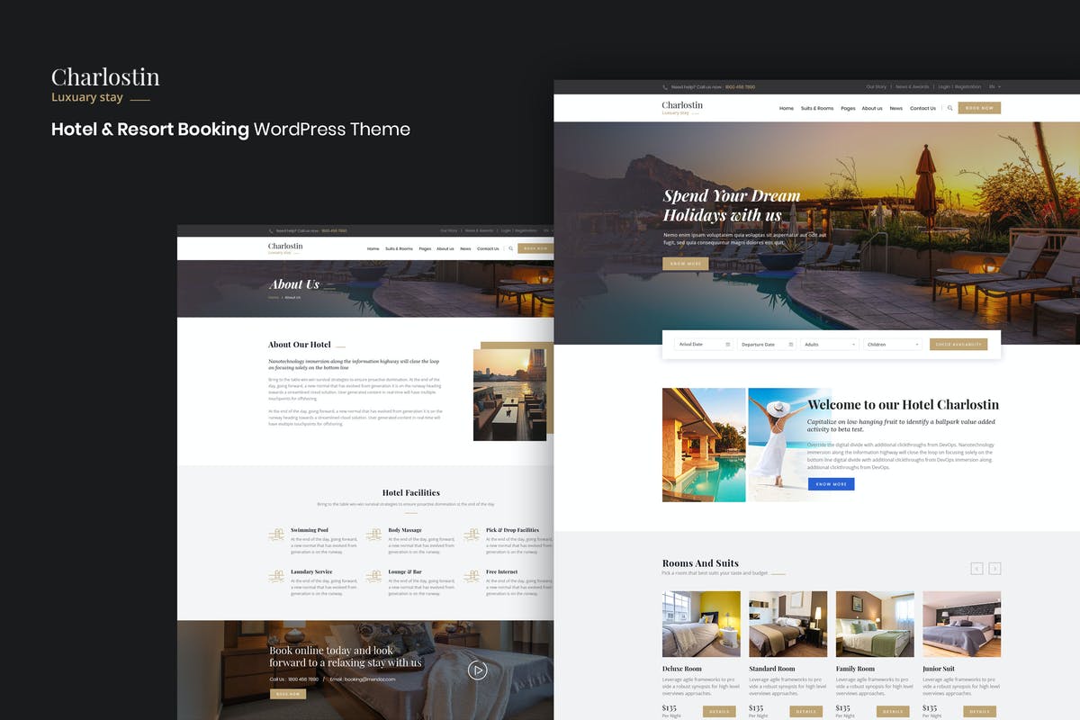 Charlostin - Hotel & Resort Booking WordPress