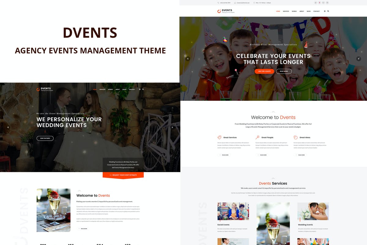 Dvents - Events Management Agency Theme