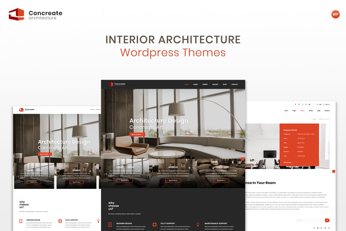 Concreate - Interior Architecture WordPress Theme