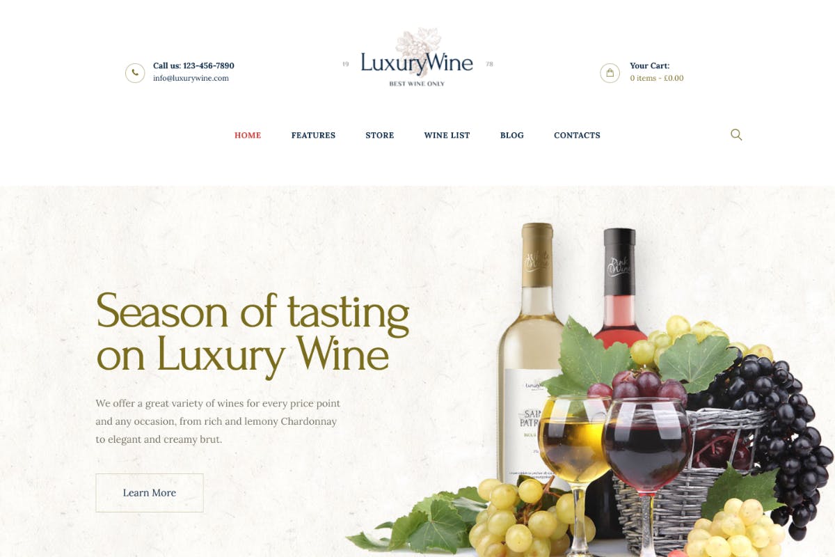 Luxury Wine | Liquor Store & Vineyard WP Theme