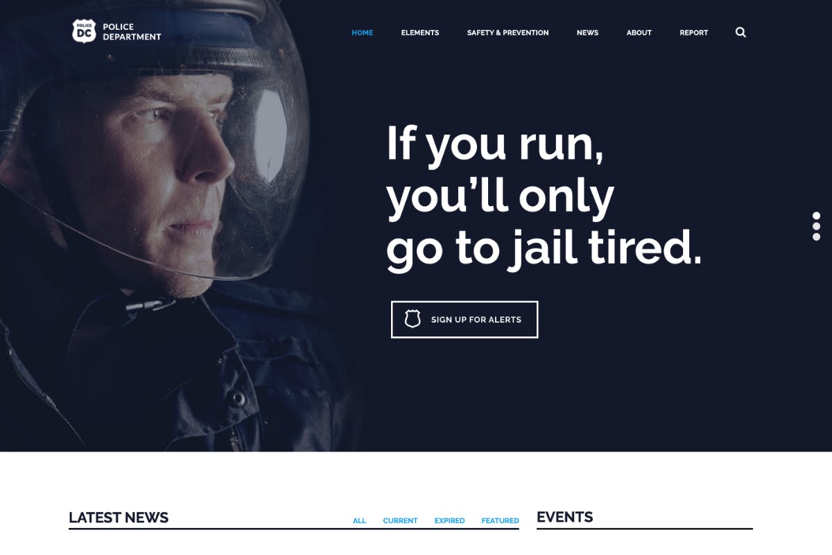 Police & Fire Department and Security WP Theme