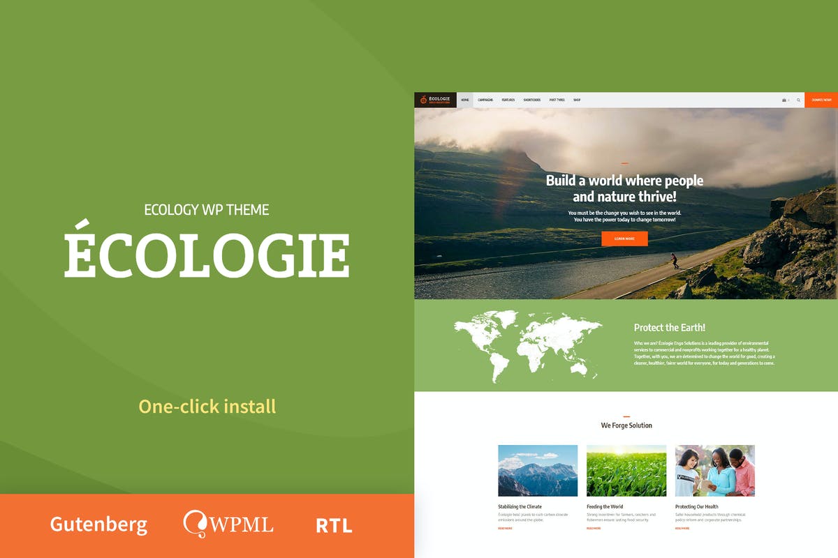 Ecologie - Environmental & Ecology WordPress Theme