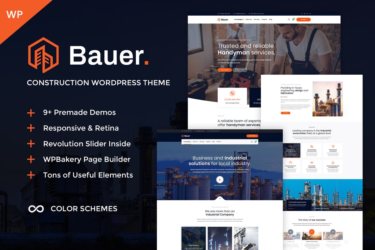 Bauer - Construction & Industrial WordPress Theme