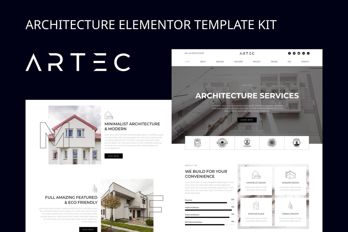 Artec - Architecture Elementor Template Kit