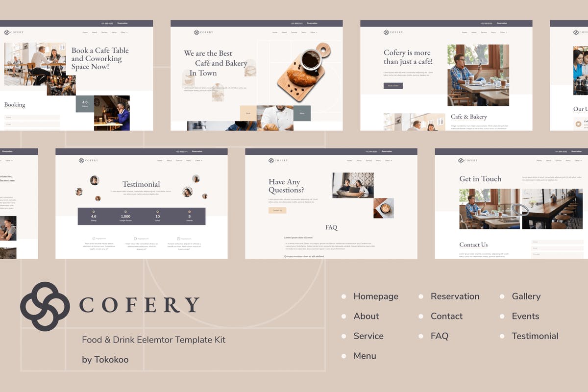 Cofery | Restaurant & Cafe Elementor Template Kit