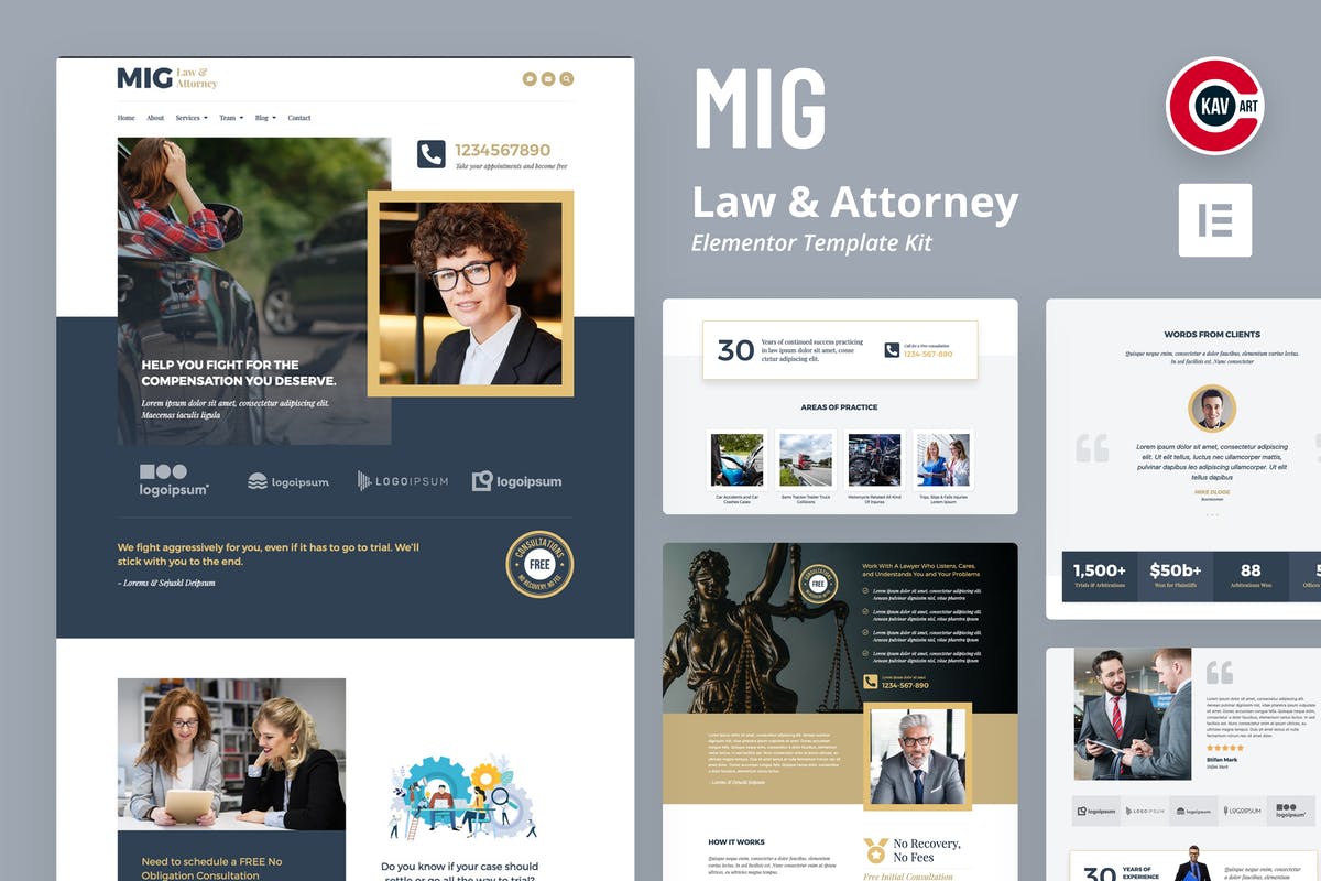 Mig - Law & Attorney Template Kit