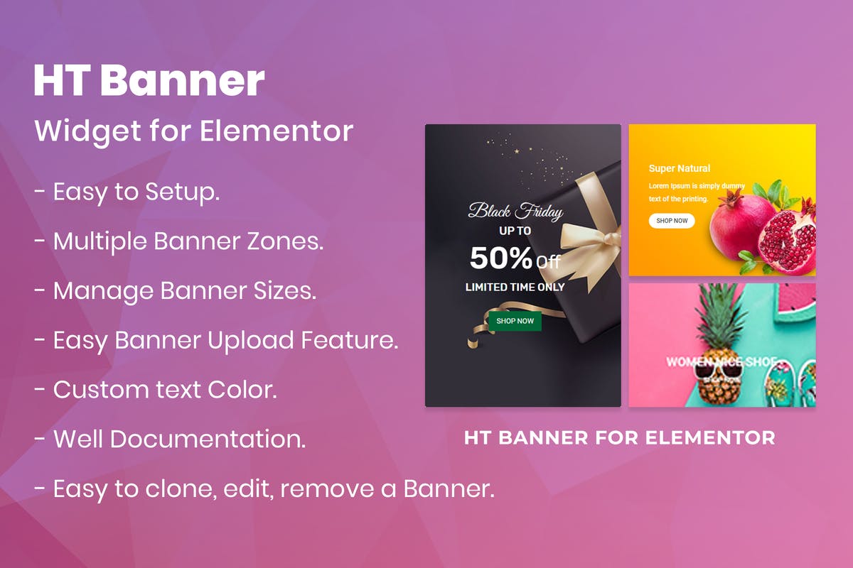 HT Banner for Elementor WordPress plugins