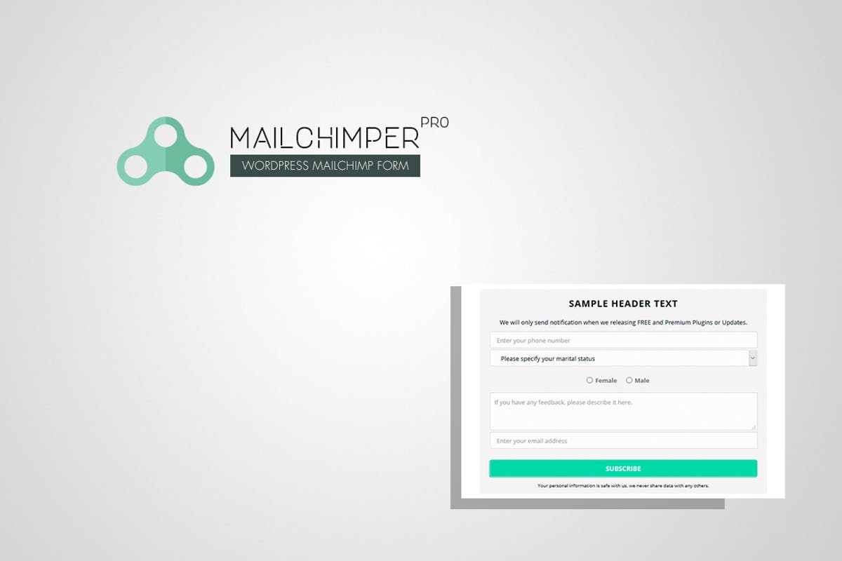 MailChimper PRO - WordPress MailChimp Signup Form