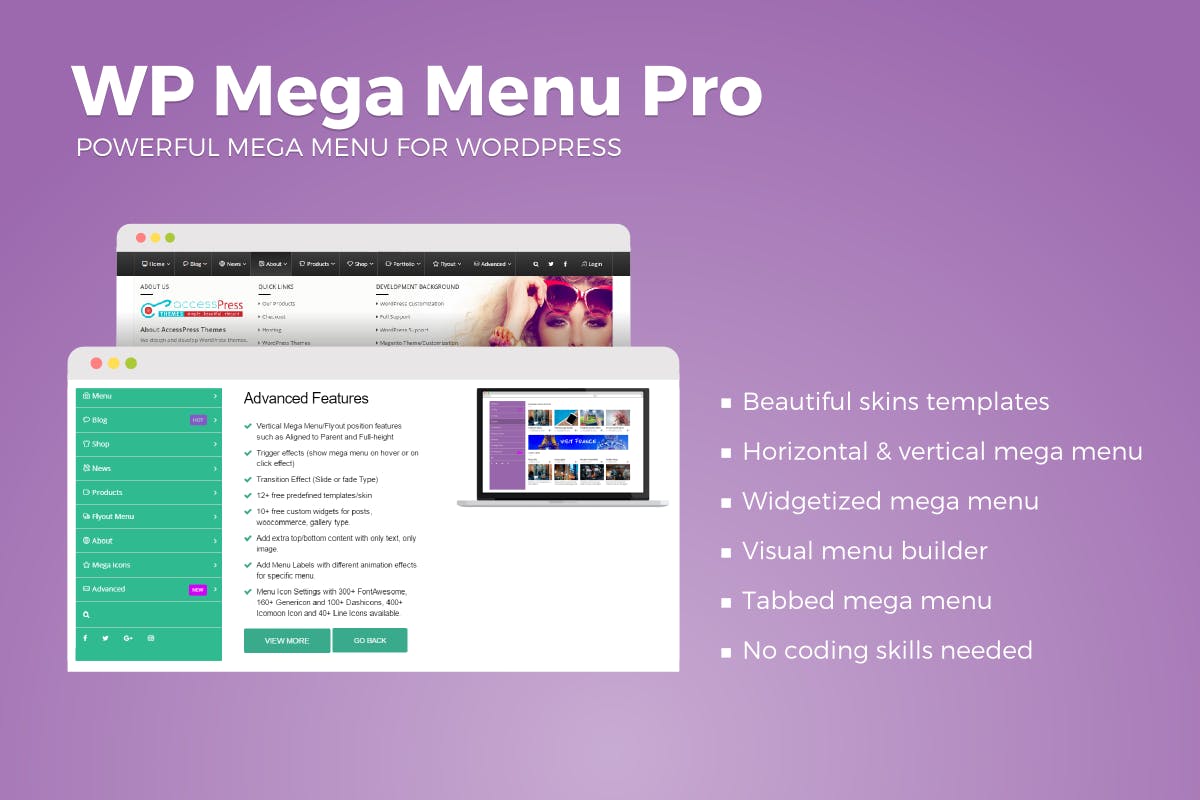 WordPress plugins Mega Menu Pro