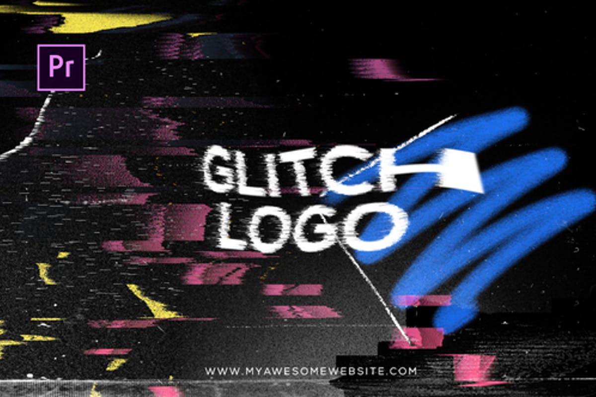 Glitch Distortion Logo Intro Premiere Pro