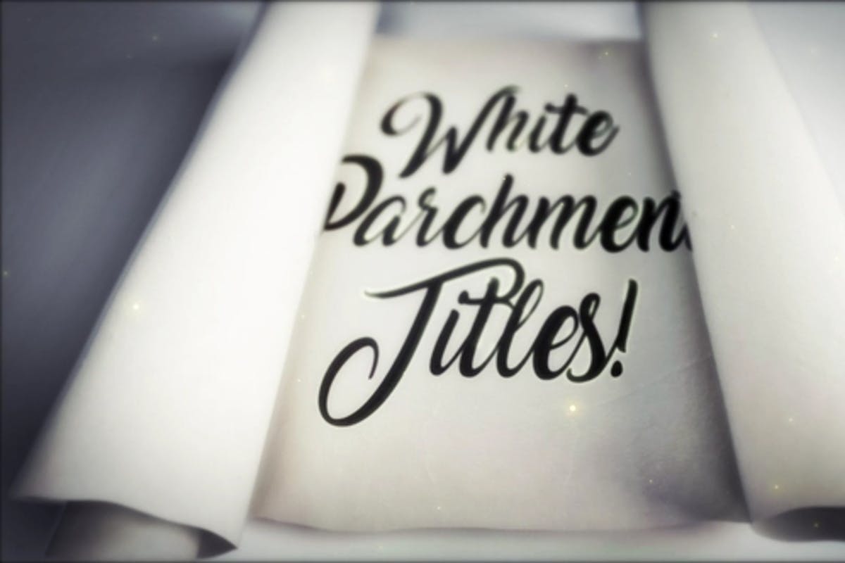 White Scroll Titles Premiere Pro