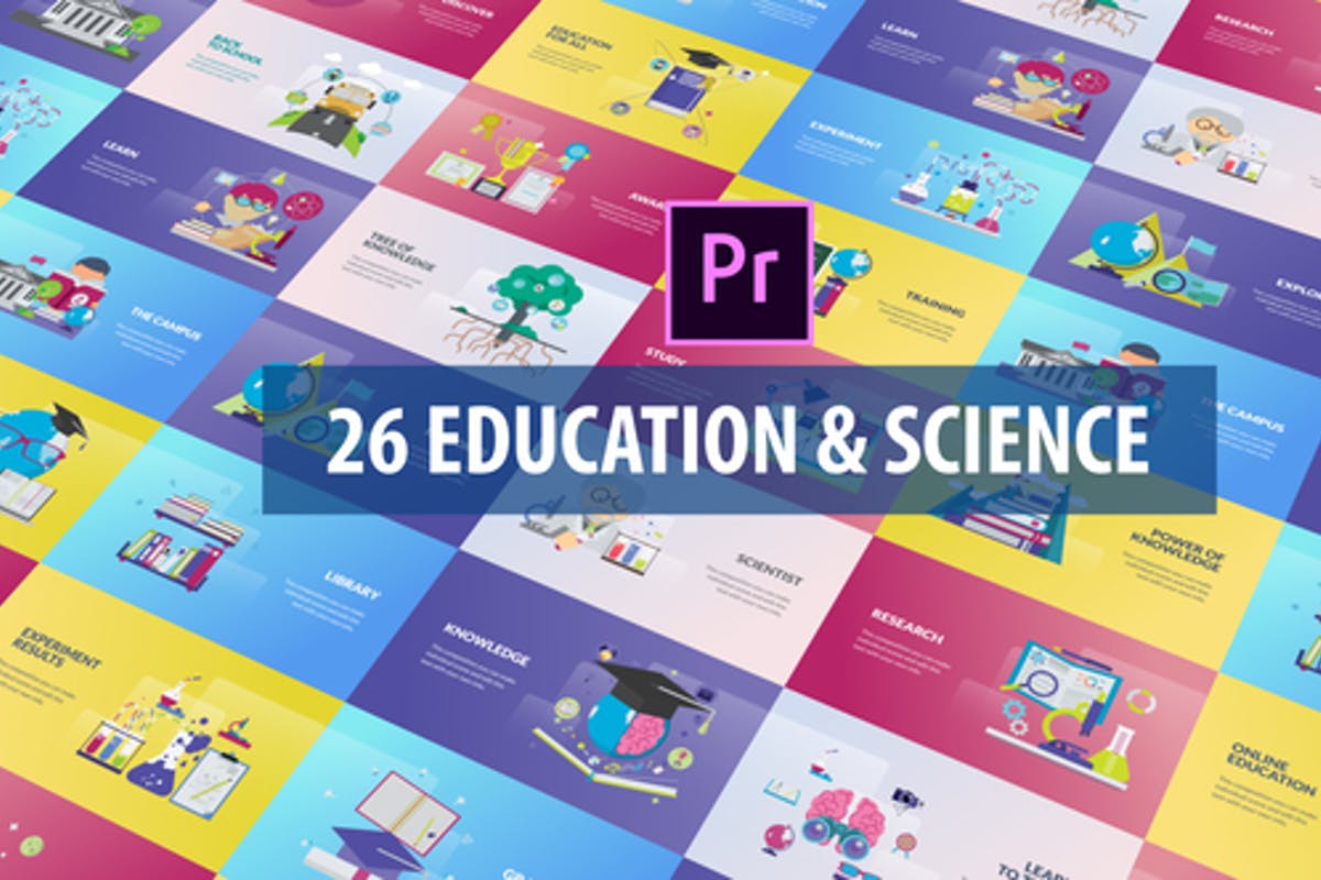 Education and Science Animation | Premiere Pro MOGRT