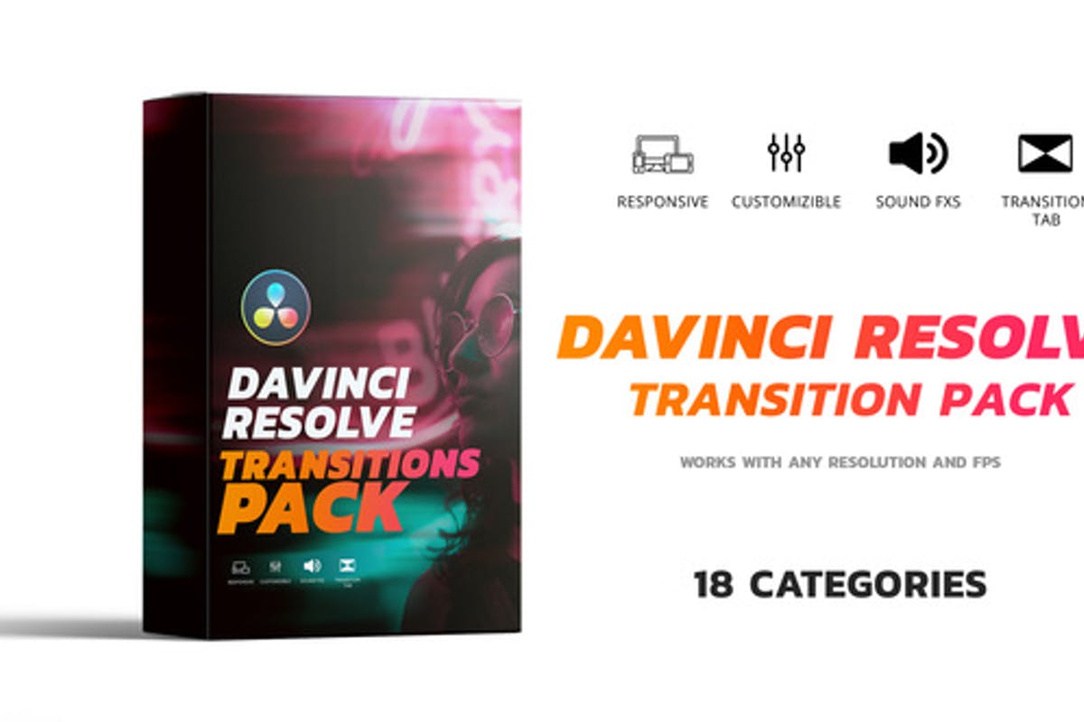 Video templates for DaVinci Resolve Transitions