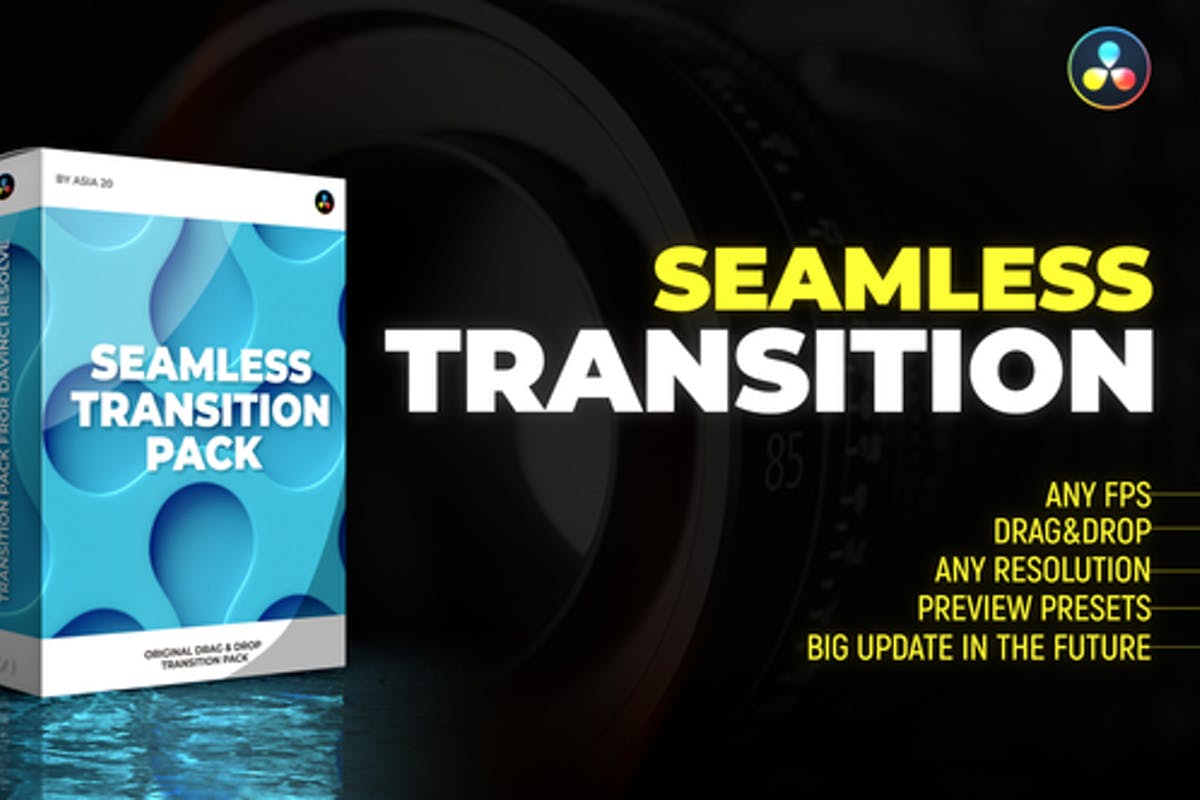 Seamless Transition video templates for DaVinci Resolve