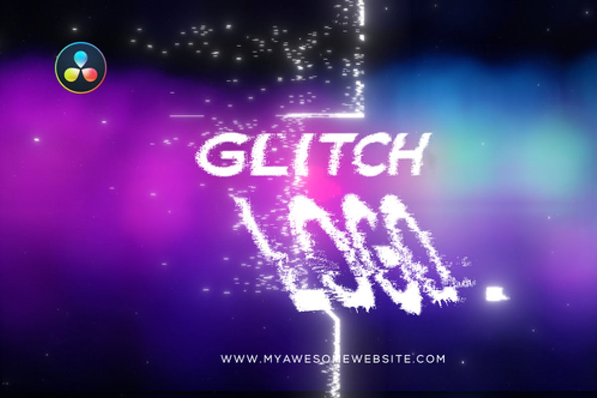 Glitch Logo Intro Bokeh Distortion