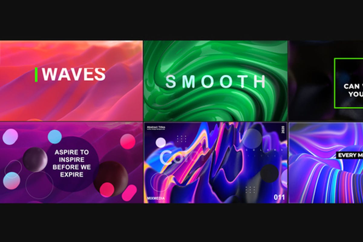 Waves Abstract Titles After Effects Templates