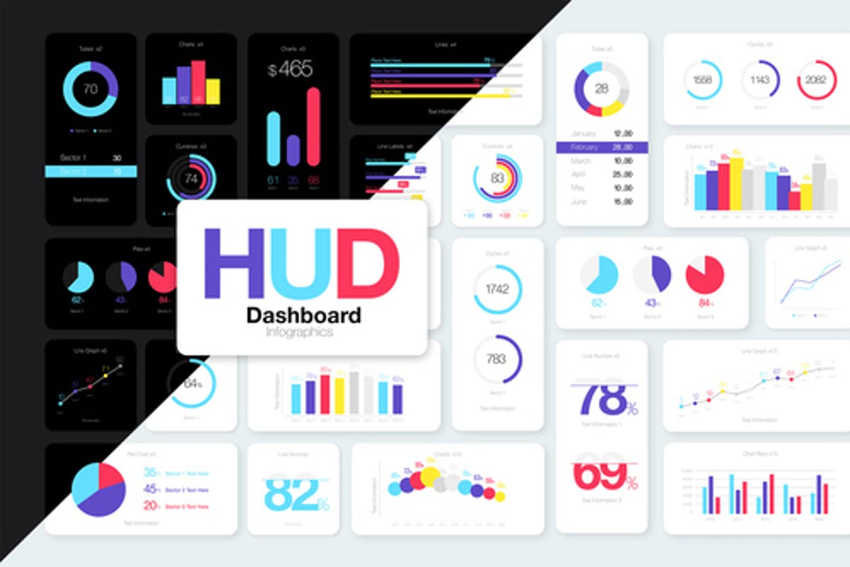 HUD Dashboard Infographics After Effects Templates