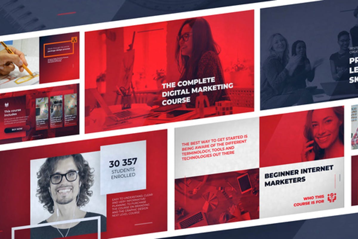 Online Educational Course Promo After Effects Templates