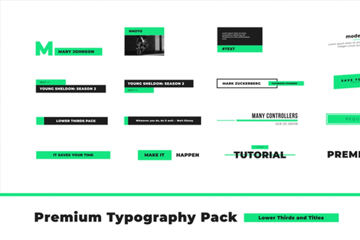Premium Typography Pack Free download After Effects Templates