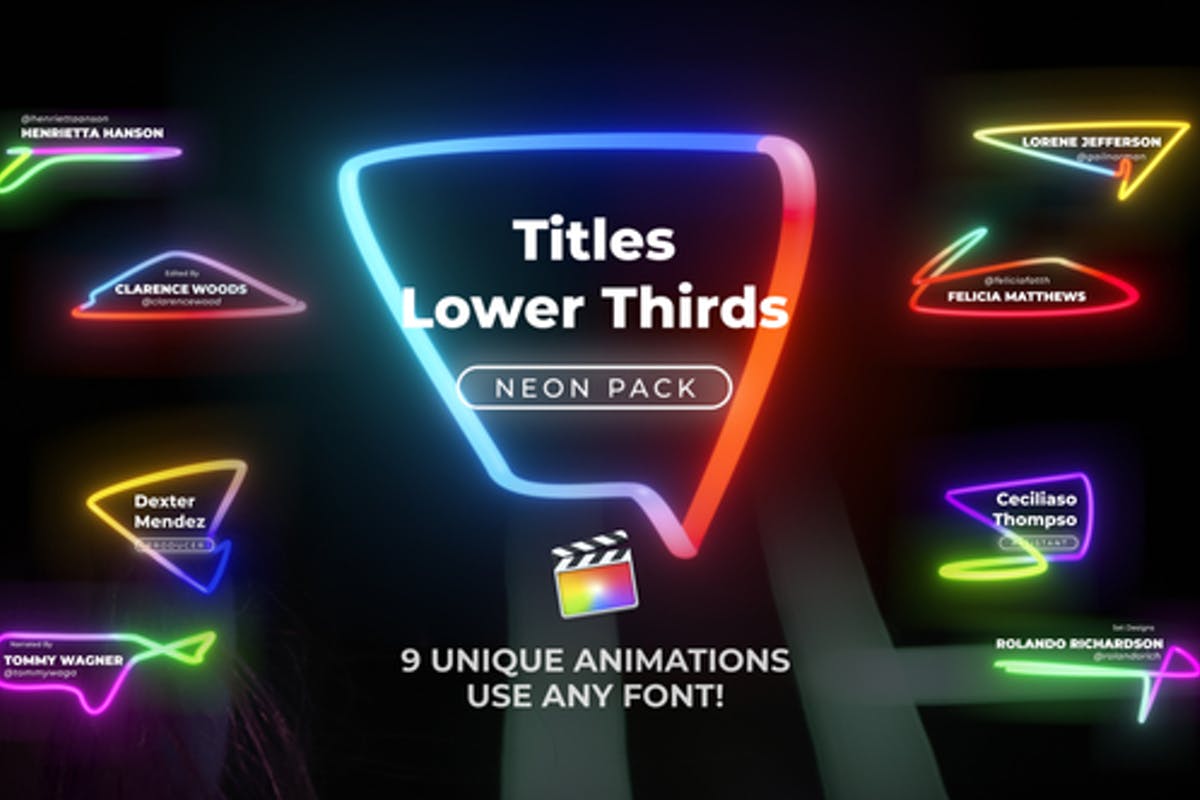 Neon Light Titles 6 Apple Motion For Free Download