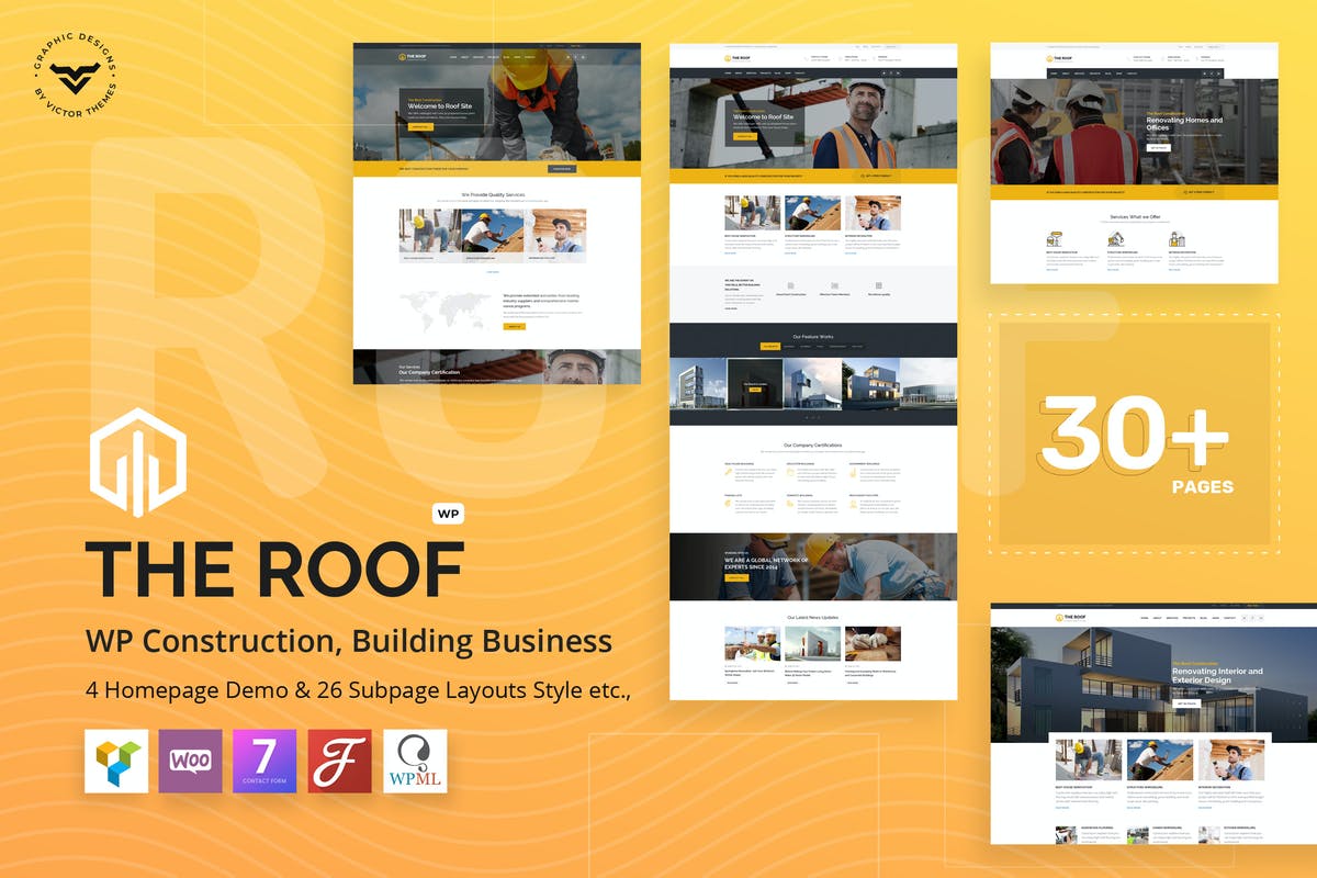 Roof - Construction, Building WordPress Theme