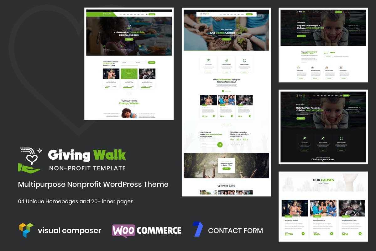 GivingWalk – Multipurpose Nonprofit WordPress Theme Download Free