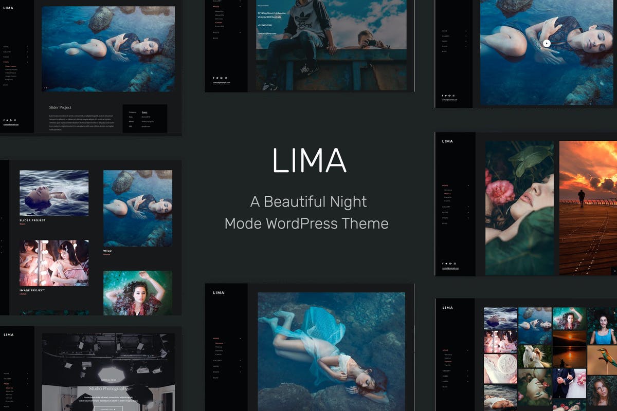 Lima - Night Mode WordPress Theme for Elementor