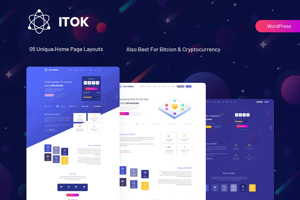ITok - ICO and Cryptocurrency WordPress Theme Download