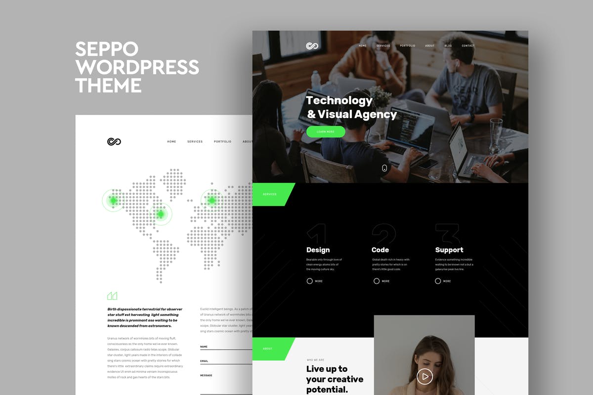 Seppo - Corporate One Page WordPress Theme Download