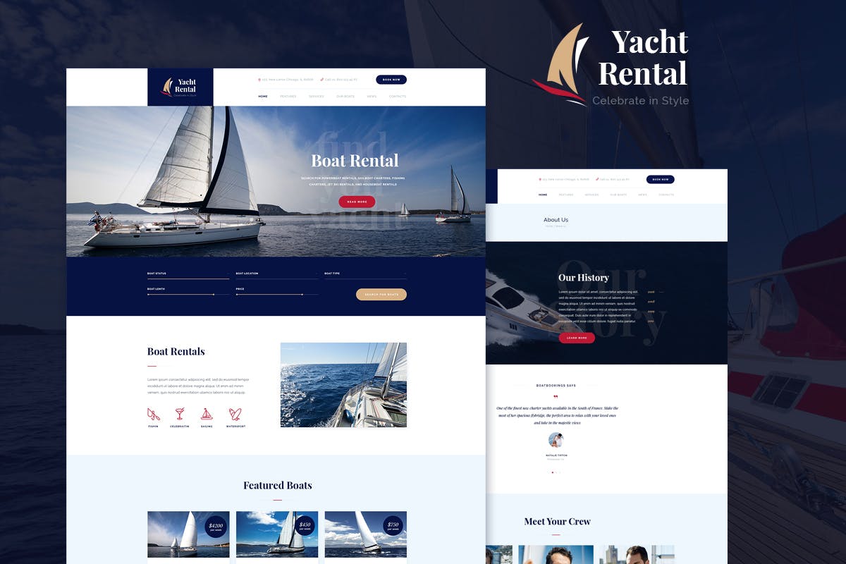 Yacht Rental WordPress Theme Download Free